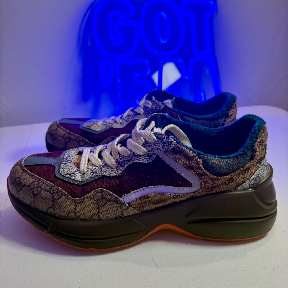 Gucci Men’s Brown GG Monogram Running Sneakers